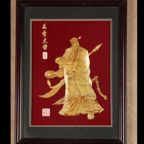 關(guān)公福佑手工藝品-麥稈畫(huà)