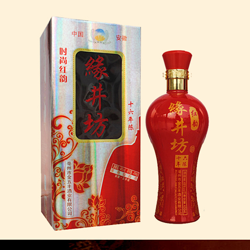 百年圖緣酒系列產品-緣井坊紅韻白酒