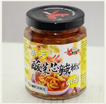茗品匯進口商品超市產(chǎn)品-臺灣老騾子酸菜心辣椒