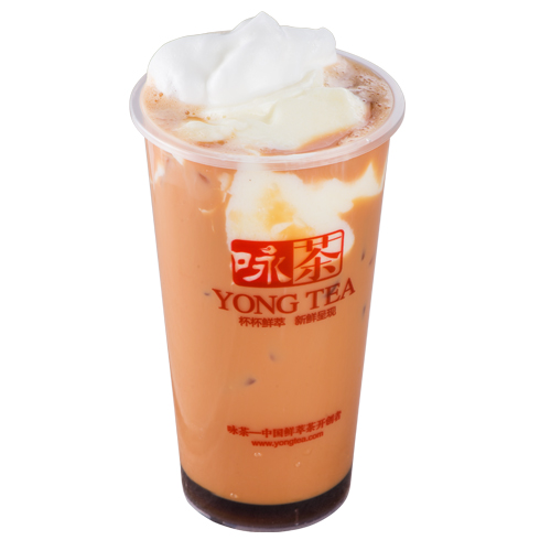 詠茶飲品產品-焦糖布甸蜜愛雪頂奶茶