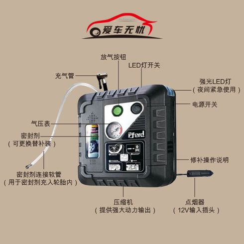 愛(ài)車(chē)無(wú)憂智能車(chē)胎衛(wèi)士-補(bǔ)胎充氣一體機(jī)